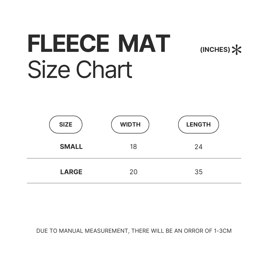 Fleece Mat Size Chart - Jschlatt Merch