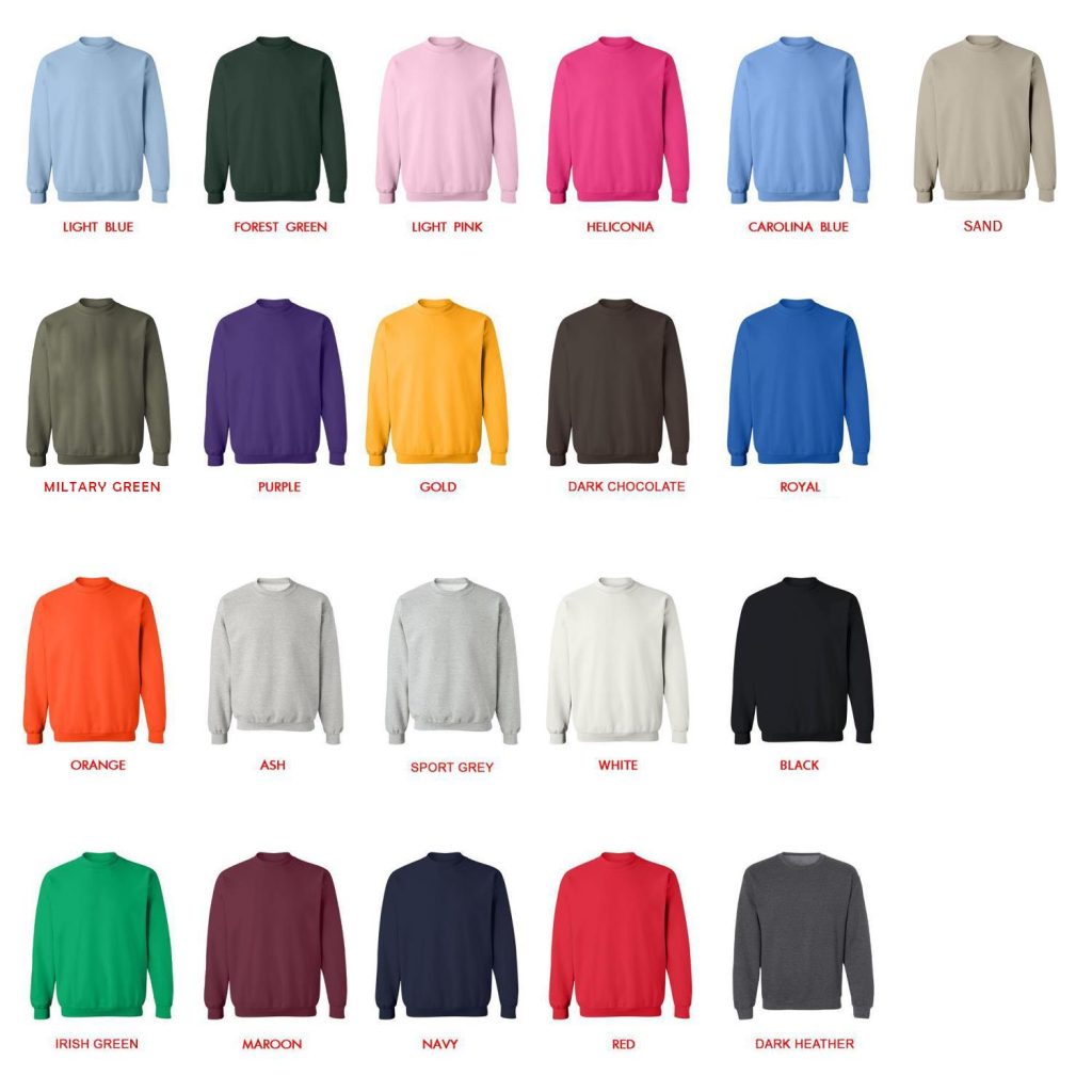 sweatshirt color chart - Jschlatt Merch